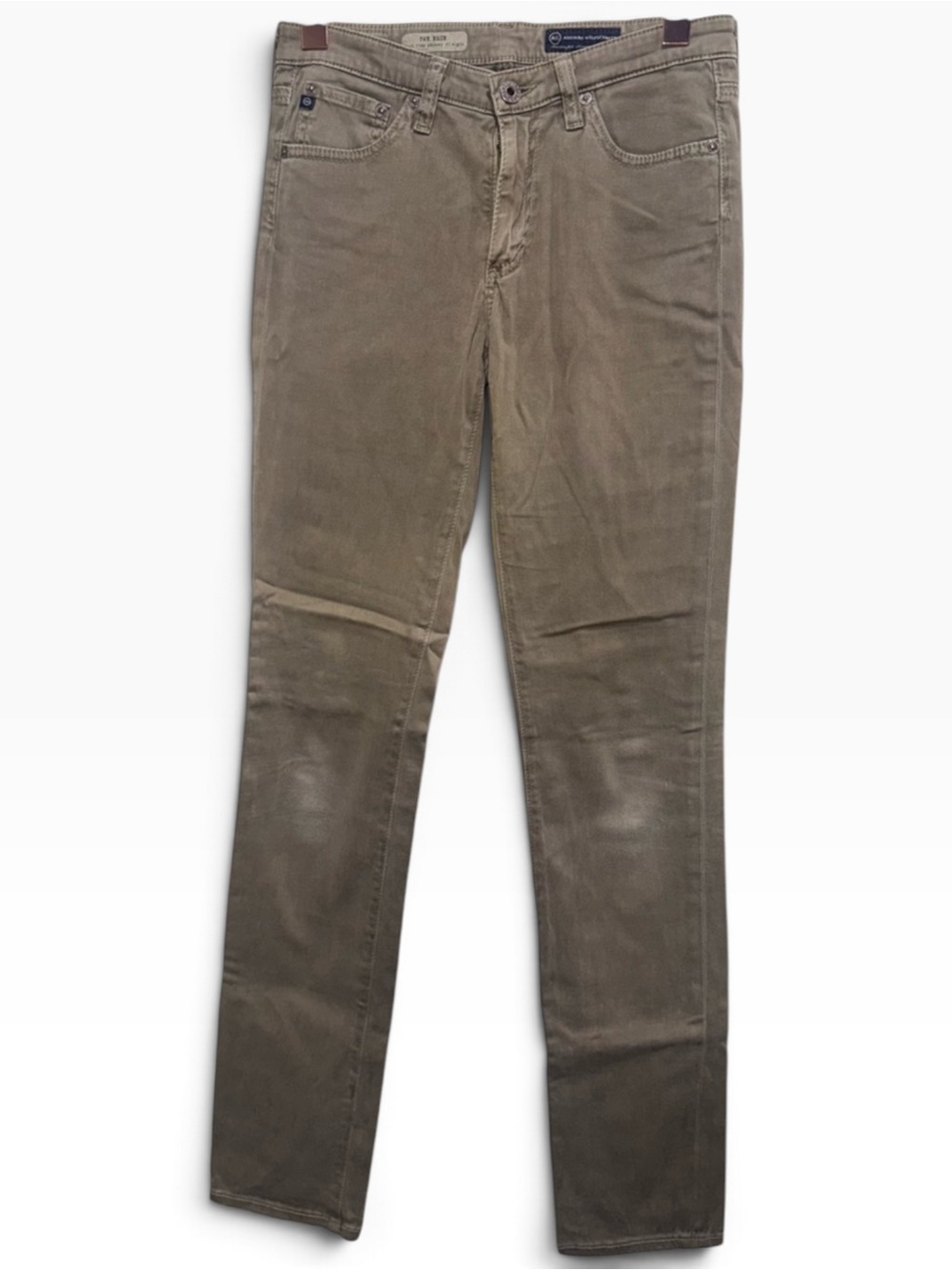 AG Adriano Goldschmied The Edie Olive Slim Straight Jeans Size 29